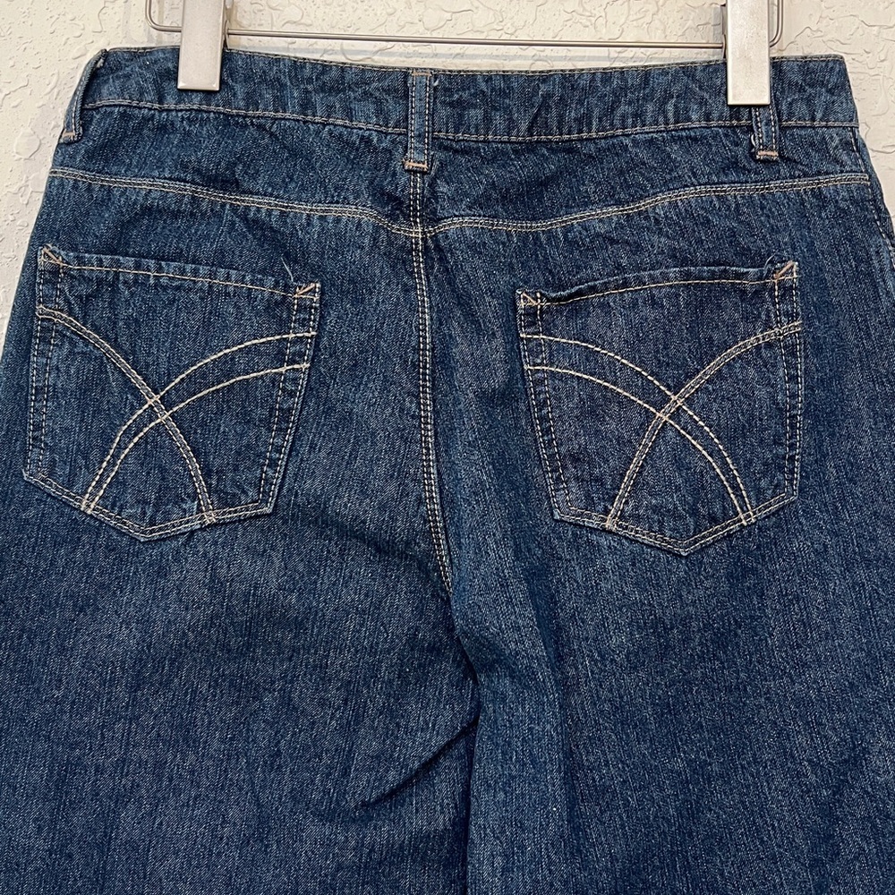 Natural Reflections Plaid Lined Dark Wash Jeans Size 6 - Picture 5 of 13